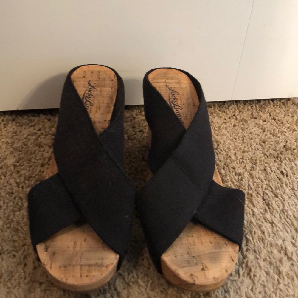 Lucky Brand Black Wedges